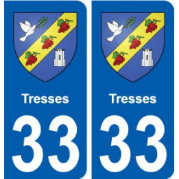 33 Tresses blason ville autocollant plaque stickers