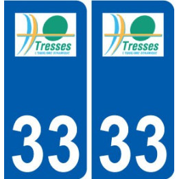 33 Tresses logo ville autocollant plaque stickers
