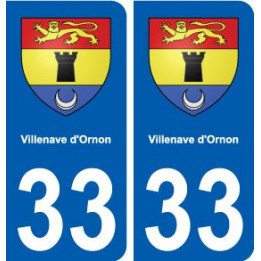 33 Villenave-d'Ornon blason ville autocollant plaque stickers