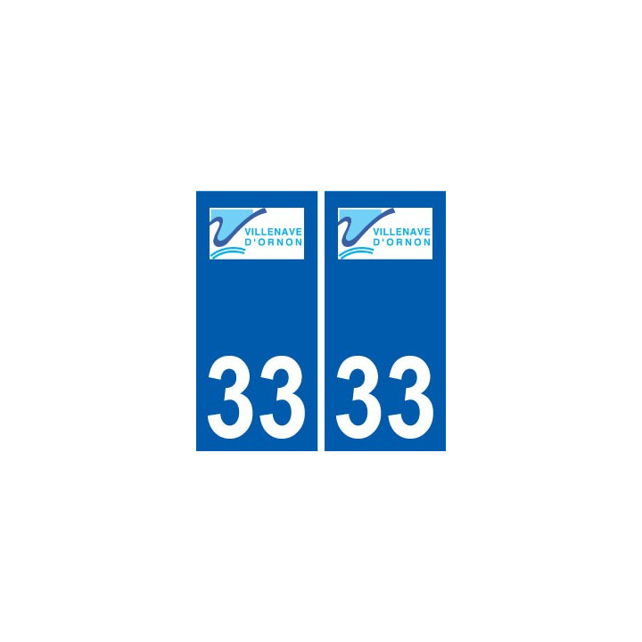 33 Villenave-d'Ornon logo ville autocollant plaque stickers