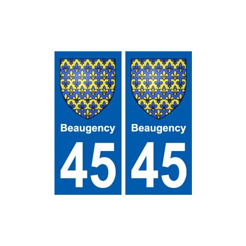 45 Beaugency ville blason autocollant plaque