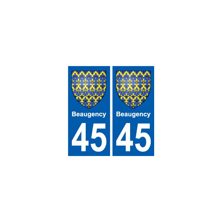 45 Beaugency ville blason autocollant plaque