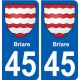 45 Briare ville blason autocollant plaque