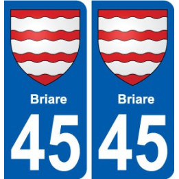 45 Briare ville blason autocollant plaque