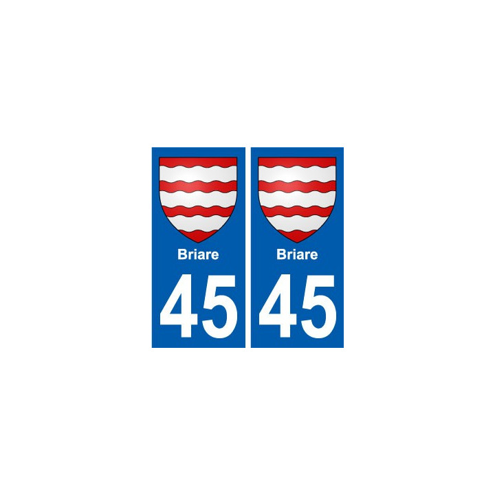 45 Briare ville blason autocollant plaque