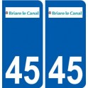 45 Briare ville logo autocollant plaque