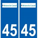 45 Briare ville logo autocollant plaque