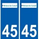 45 Briare ville logo autocollant plaque