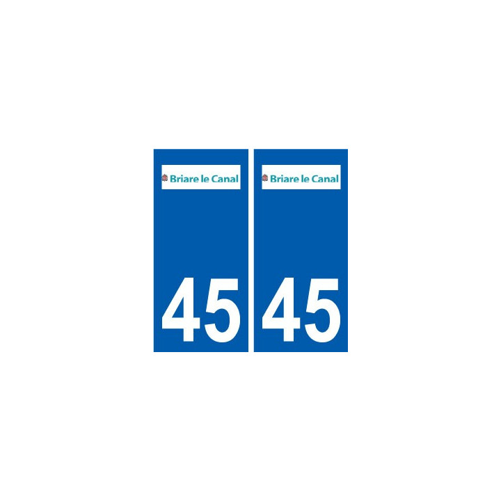 45 Briare ville logo autocollant plaque