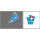 Sticker Clé Haute-Savoie croix adhésif autocollant