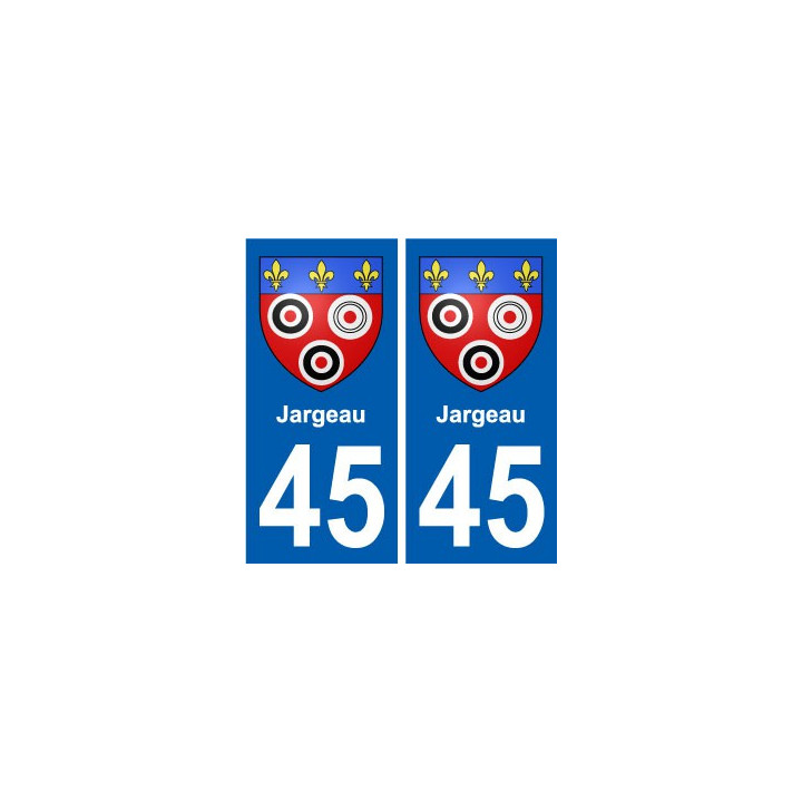 45 Jargeau ville blason autocollant plaque