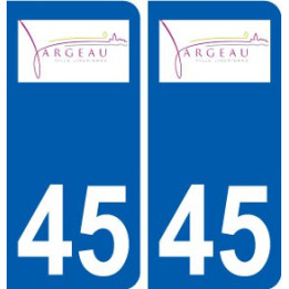 45 Jargeau ville logo autocollant plaque
