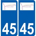 45 Jargeau ville logo autocollant plaque