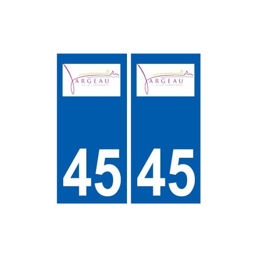 45 Jargeau ville logo autocollant plaque
