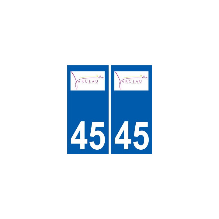 45 Jargeau ville logo autocollant plaque