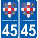 45 La Chapelle-Saint-Mesmin ville blason autocollant plaque