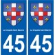 45 La Chapelle-Saint-Mesmin ville blason autocollant plaque