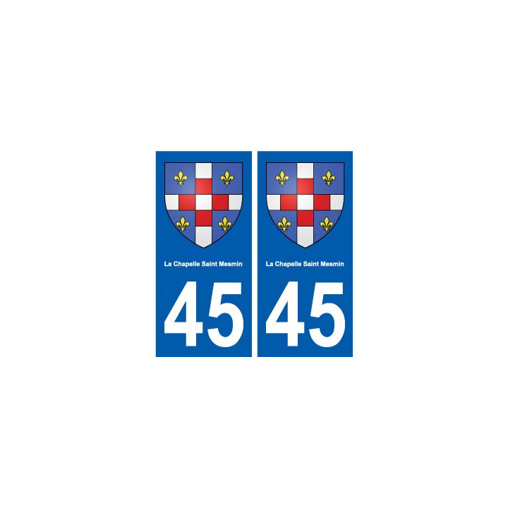 45 La Chapelle-Saint-Mesmin ville blason autocollant plaque
