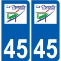 45 La Chapelle-Saint-Mesmin ville logo autocollant plaque