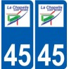 45 La Chapelle-Saint-Mesmin ville logo autocollant plaque