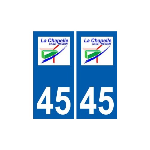 45 La Chapelle-Saint-Mesmin ville logo autocollant plaque