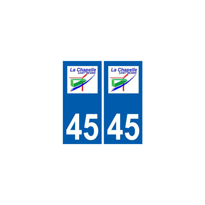 45 La Chapelle-Saint-Mesmin ville logo autocollant plaque