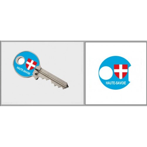 Sticker Clé Haute-Savoie croix adhésif autocollant