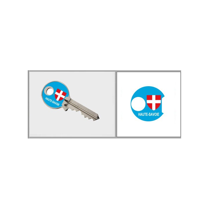 Sticker Clé Haute-Savoie croix adhésif autocollant