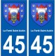 45 La Ferté-Saint-Aubin ville blason autocollant plaque
