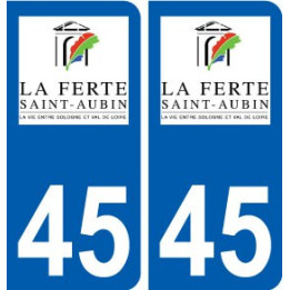 45 La Ferté-Saint-Aubin ville logo autocollant plaque