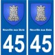 45 Neuville-aux-Bois ville blason autocollant plaque