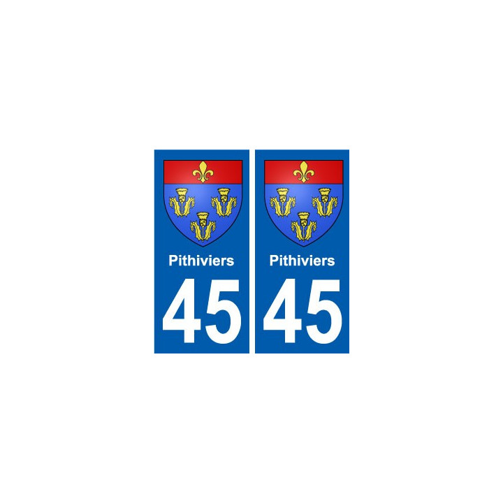 45 Pithiviers ville blason autocollant plaque