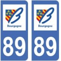 89 Yonne sticker plate