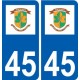 45 Saint-Denis-en-Val logo  ville autocollant plaque stickers