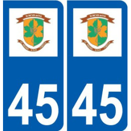 45 Saint-Denis-en-Val logo  ville autocollant plaque stickers