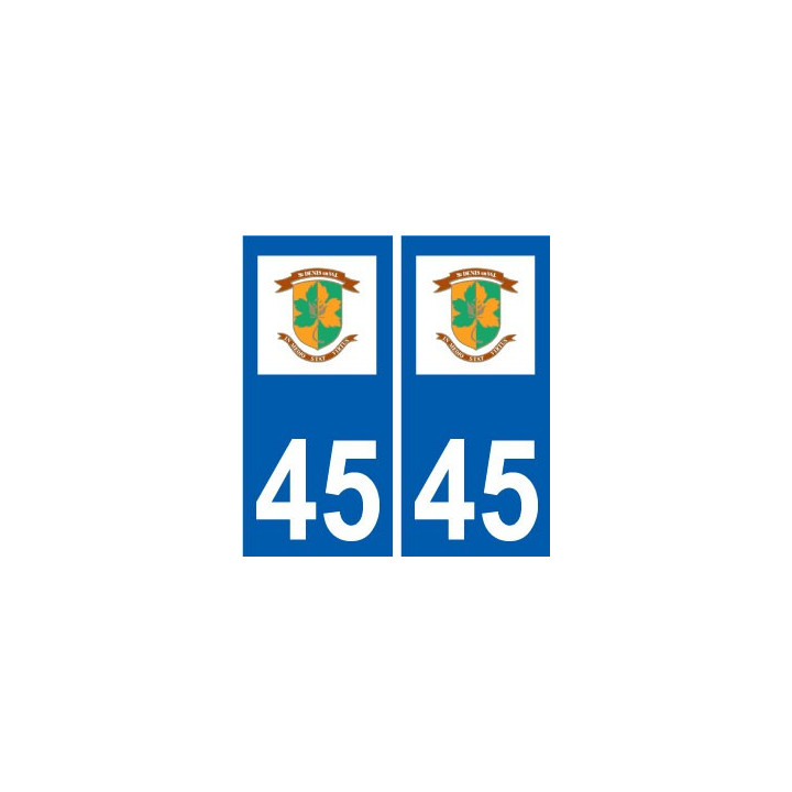 45 Saint-Denis-en-Val logo  ville autocollant plaque stickers