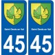 45 Saint-Denis-en-Val blason ville autocollant plaque stickers