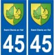 45 Saint-Denis-en-Val blason ville autocollant plaque stickers