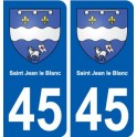 45 Saint-Jean-le-Blanc blason ville autocollant plaque stickers