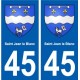 45 Saint-Jean-le-Blanc blason ville autocollant plaque stickers