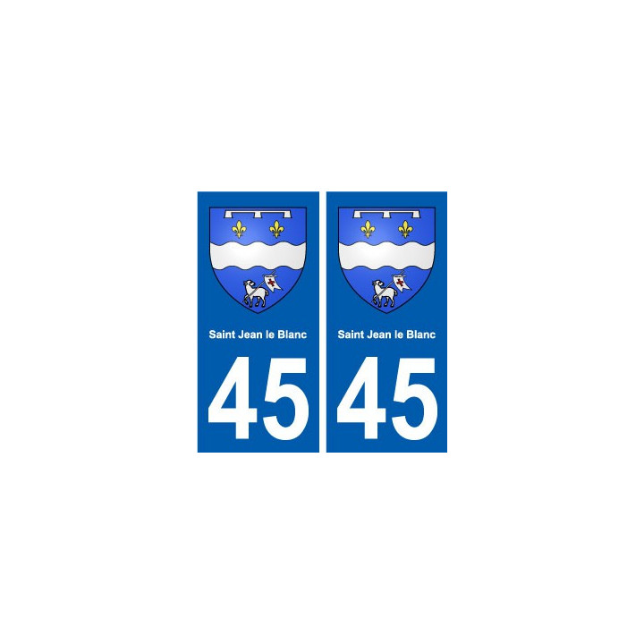 45 Saint-Jean-le-Blanc blason ville autocollant plaque stickers