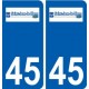 45 Saint-Jean-le-Blanc logo ville autocollant plaque stickers