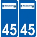 45 Saint-Jean-le-Blanc logo ville autocollant plaque stickers