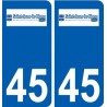 45 Saint-Jean-le-Blanc logo ville autocollant plaque stickers