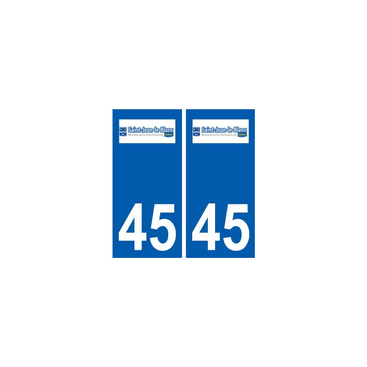 45 Saint-Jean-le-Blanc logo ville autocollant plaque stickers