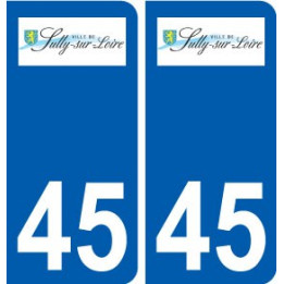 45 Sully-sur-Loire logo ville autocollant plaque stickers