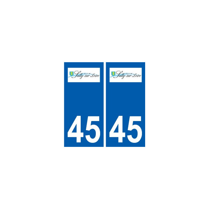 45 Sully-sur-Loire logo ville autocollant plaque stickers