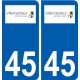 45 Villemandeur logo ville autocollant plaque stickers