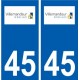 45 Villemandeur logo ville autocollant plaque stickers