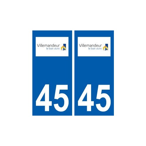 45 Villemandeur logo ville autocollant plaque stickers